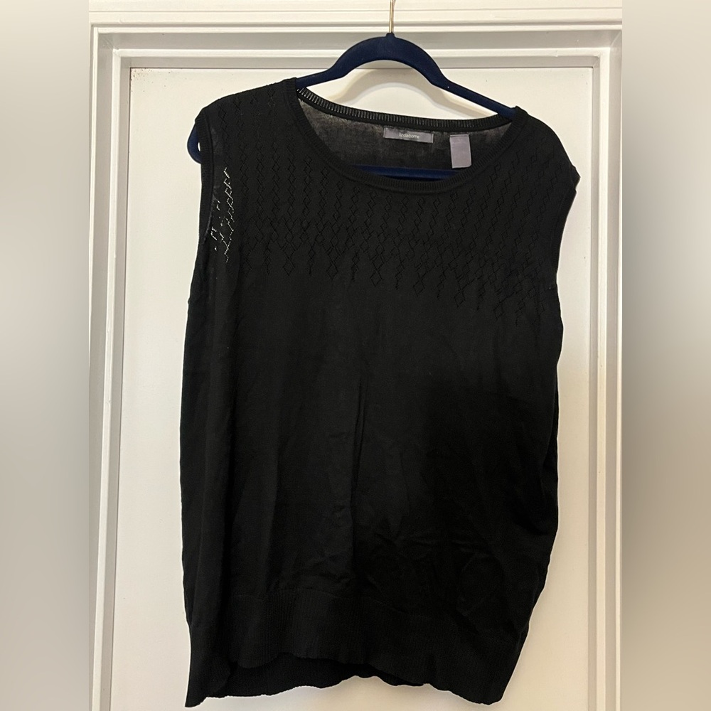 Liz Claiborne Classic Black Knit Top size 2X